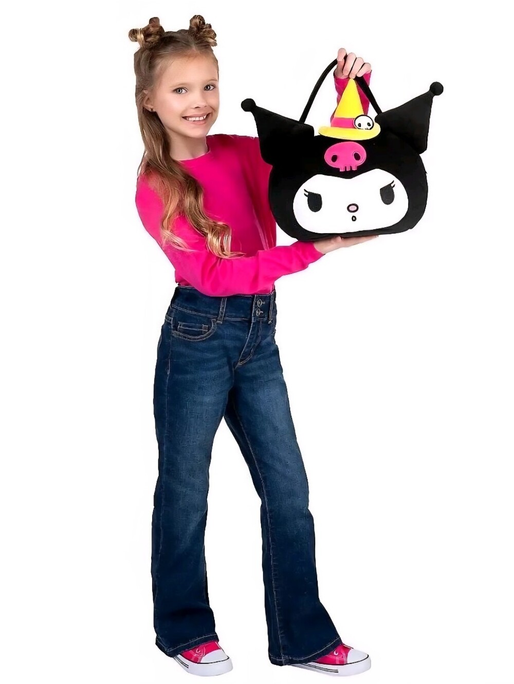 NWT Hello Kitty & Friends Kuromi Plush Treat Pail Halloween Trick Or Treat New